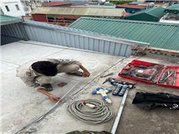 Thi Công Khoan Cấy Thép Sàn D10 Tại Trung Kính Bằng Keo Bossong BCR 300 Vplus