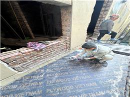 Thi Công Khoan Cấy Thép Ban Công Bằng Keo Hóa Chất Bossong BCR 300 Vplus Tropical 