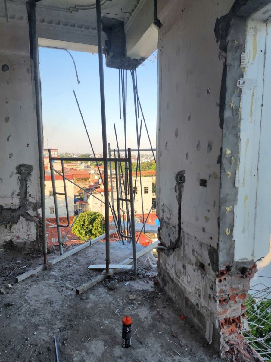 khoan cấy thép cột