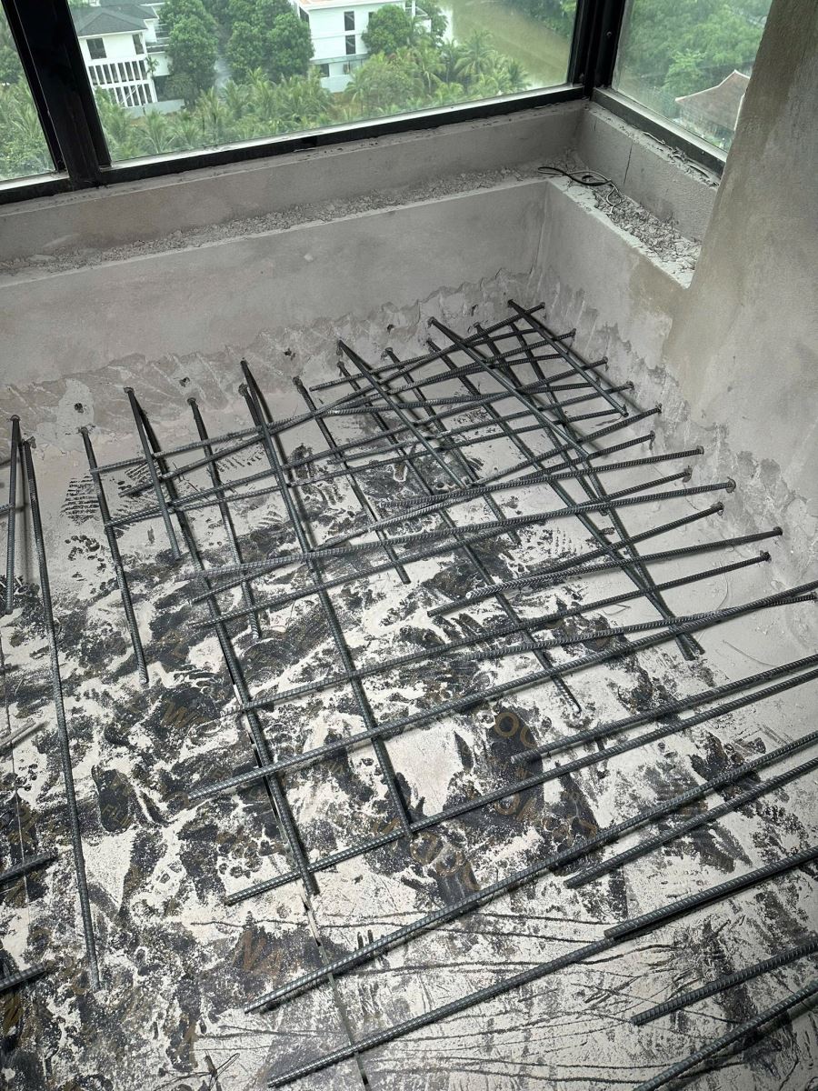 khoan cấy thép sàn