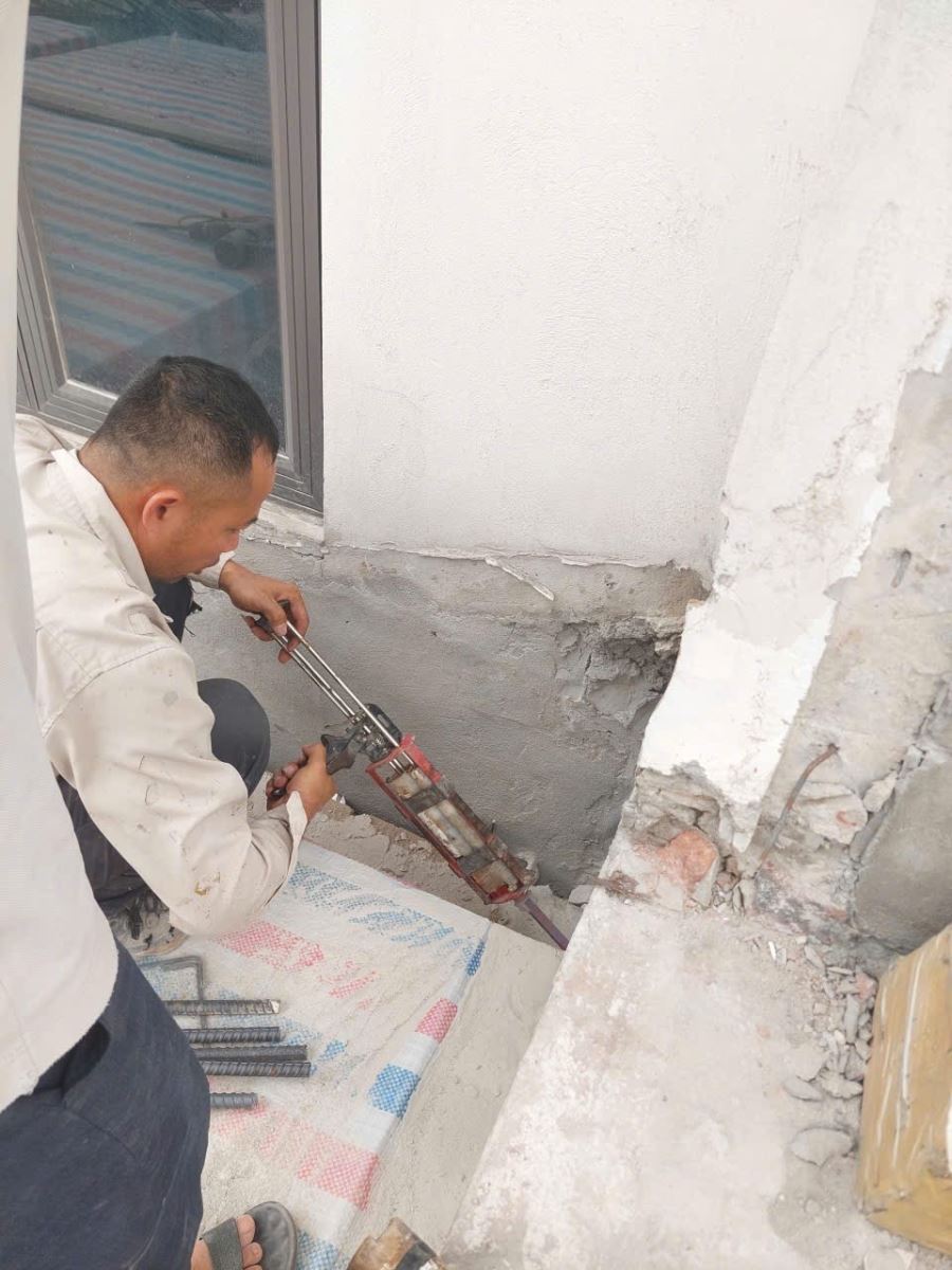 thi công khoan cấy thép