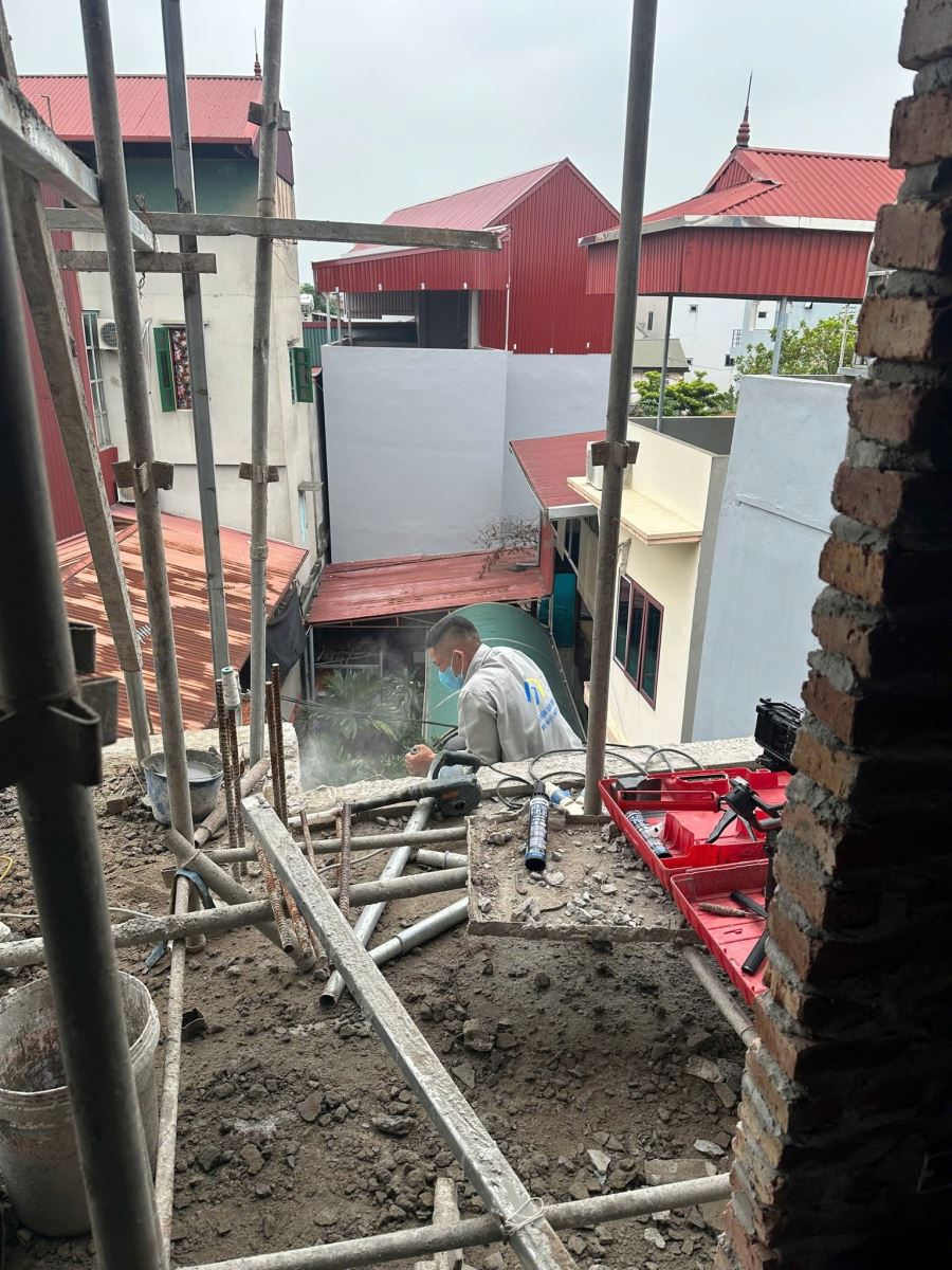 khoan cấy thép sàn