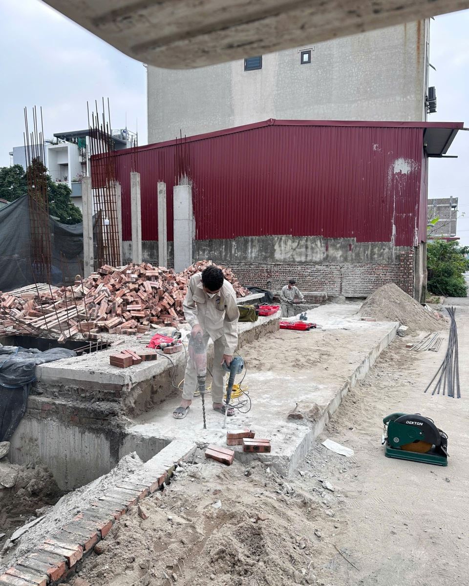 khoan cấy thép chờ